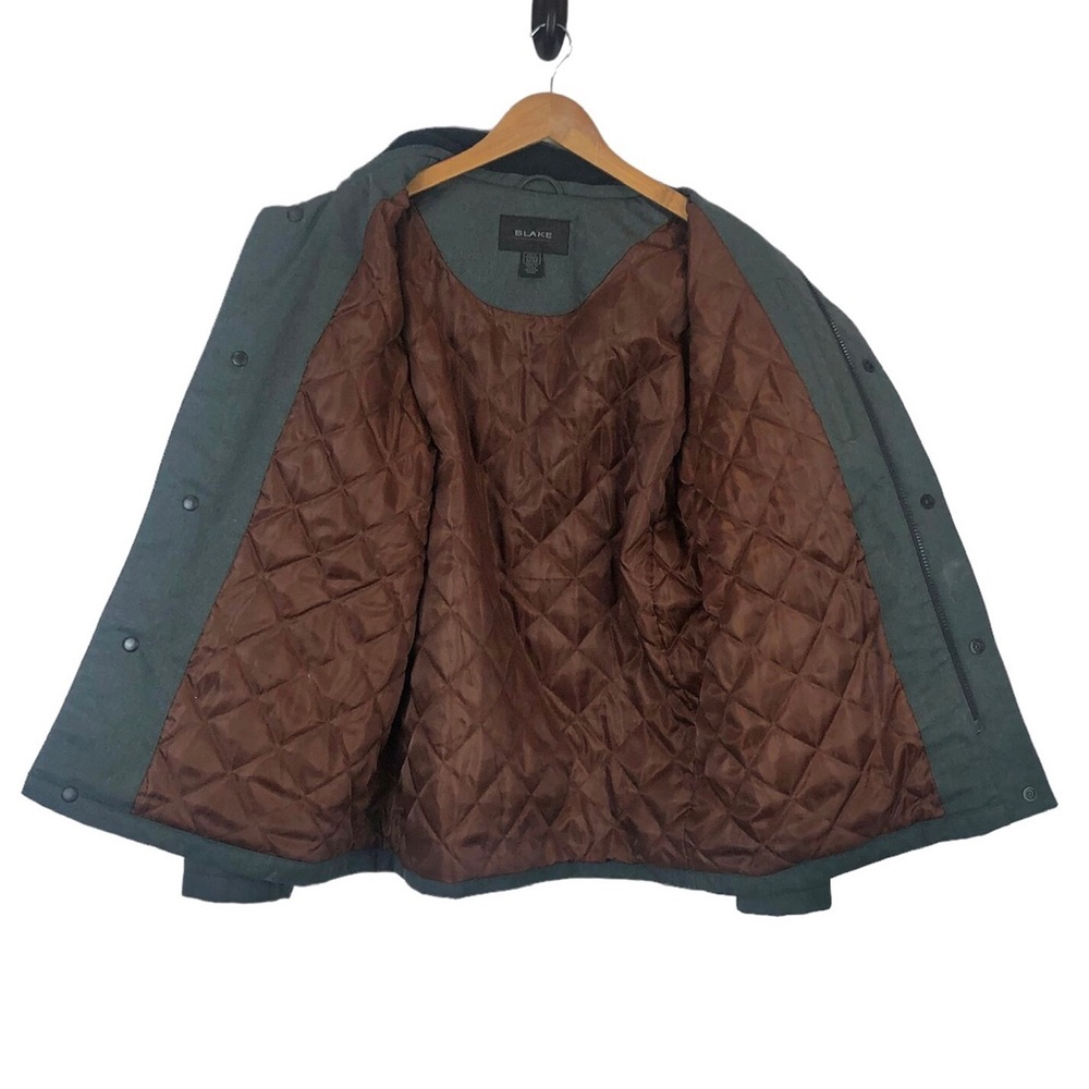 Blake Gray Patch Pocket Jacket Coat With Hideaway… - image 8